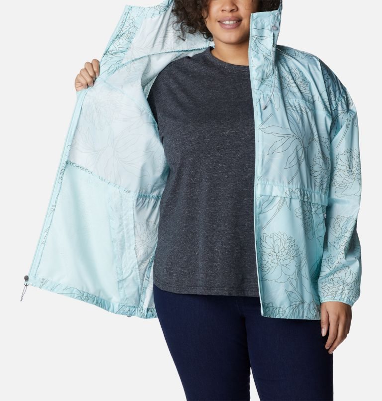 Jacheta Columbia Alpine Chill Windbreaker Dama Albastri Deschis | Plus Size WV819ZASQ